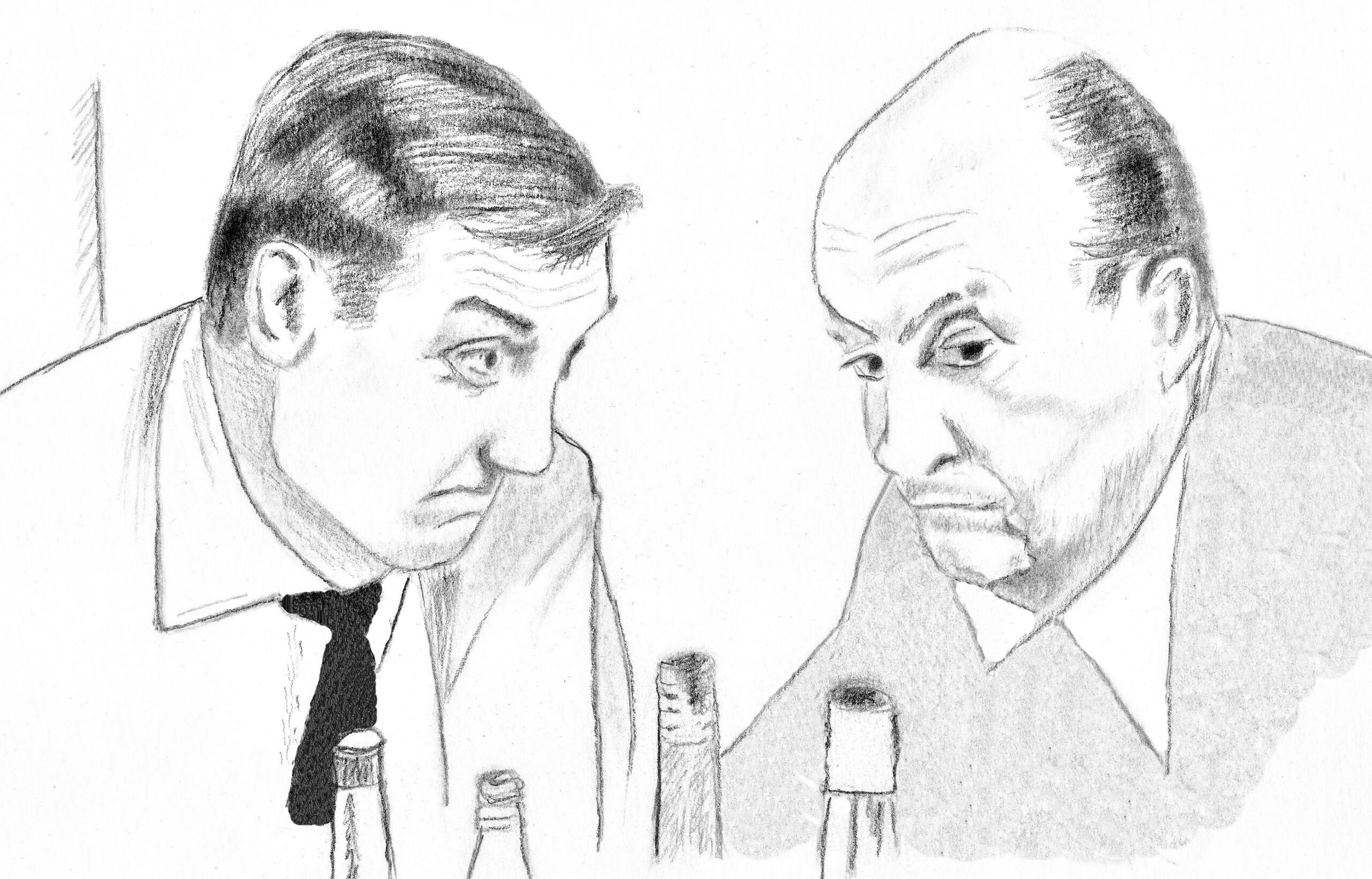 Lino Ventura &amp; Bernard Blier dans Les tontons flingueurs
